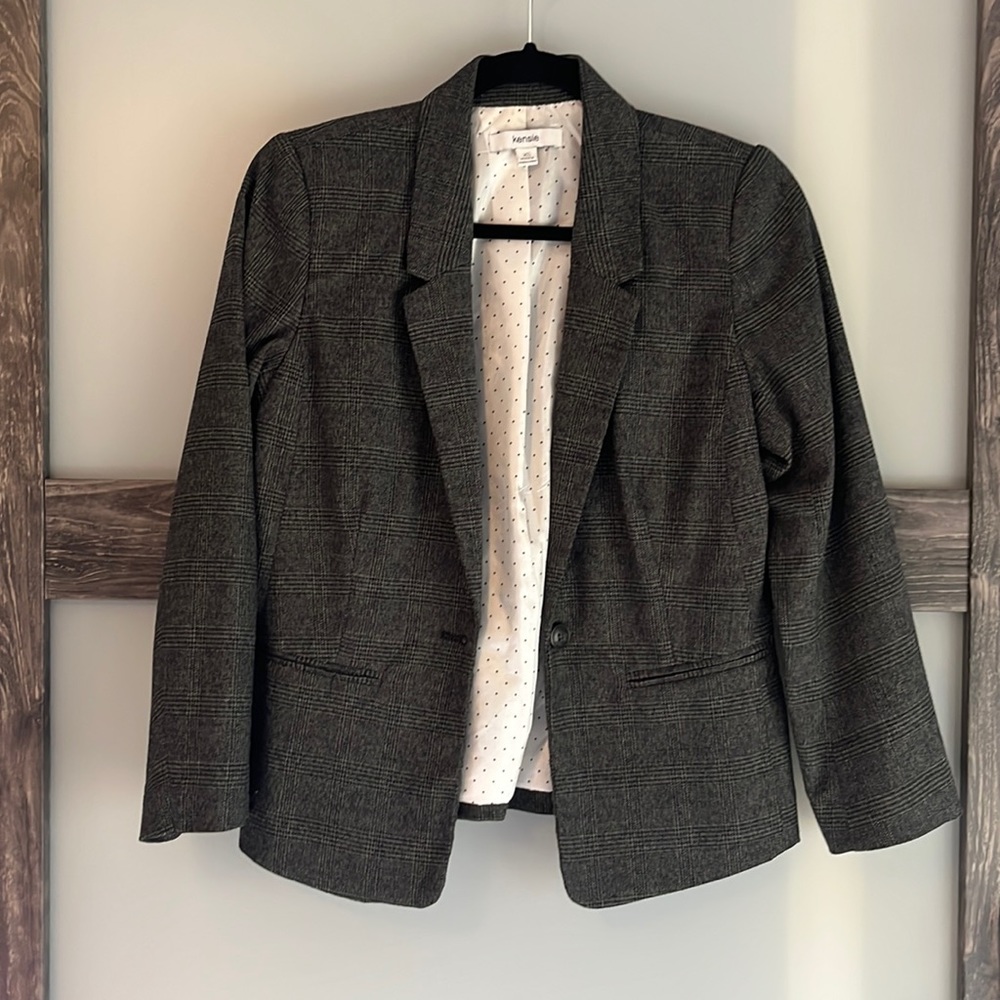 Kensie Plaid Gray Blazer size XS
